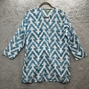 Roberta Roller Rabbit Large Lightweight Cotton Coverup Beads Beach Vacation Pool